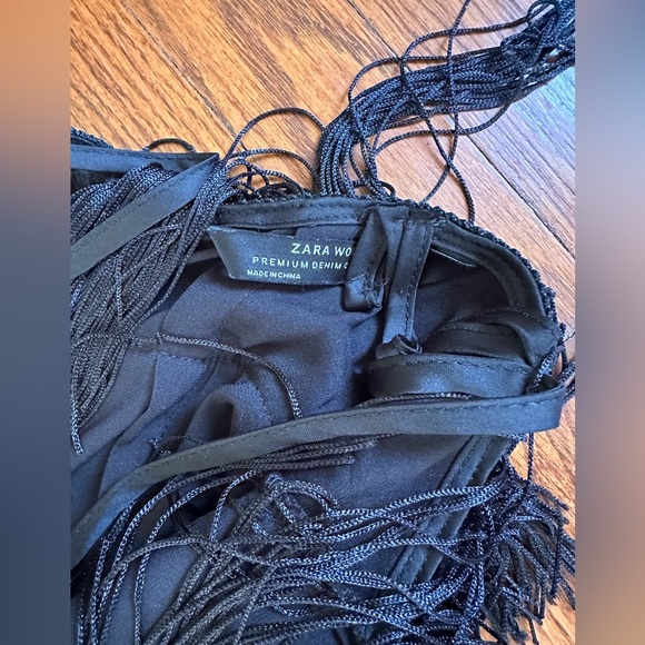 Zara Black Fringe Jumpsuit - Picture 4 of 4